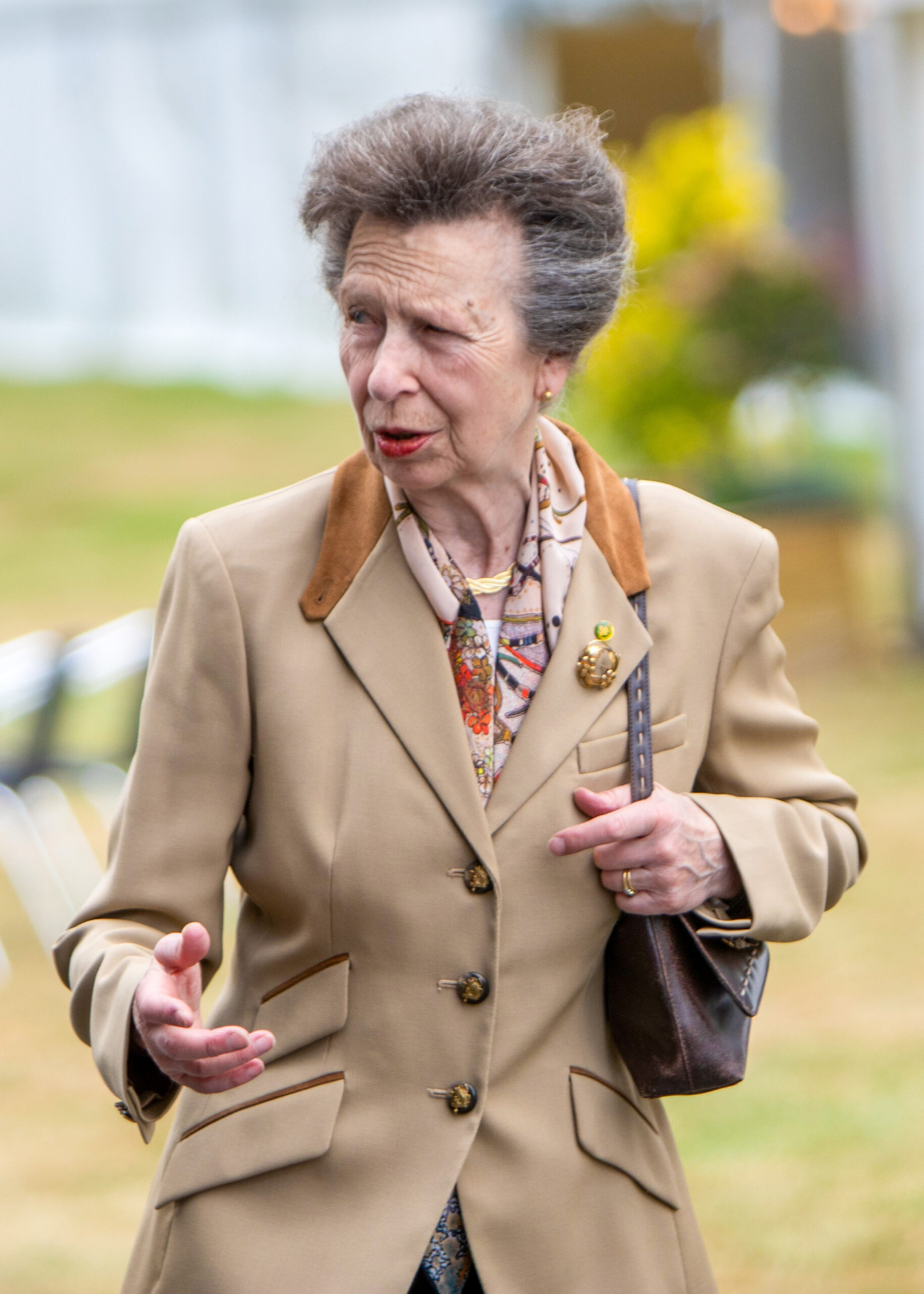 Princess Anne talking during visit to 2025 Royal Welsh Show