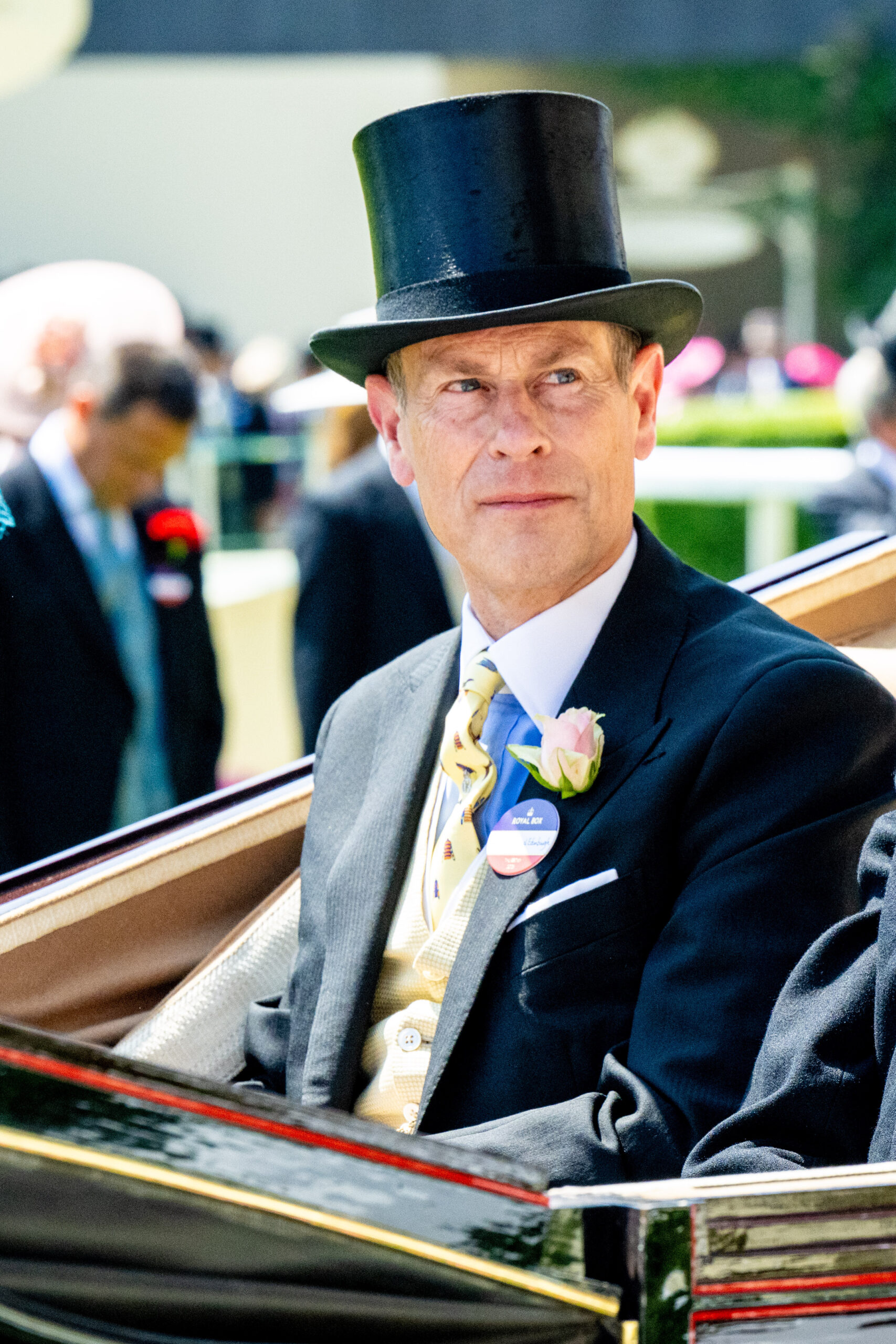 Prince Edward in carriage at Ascot