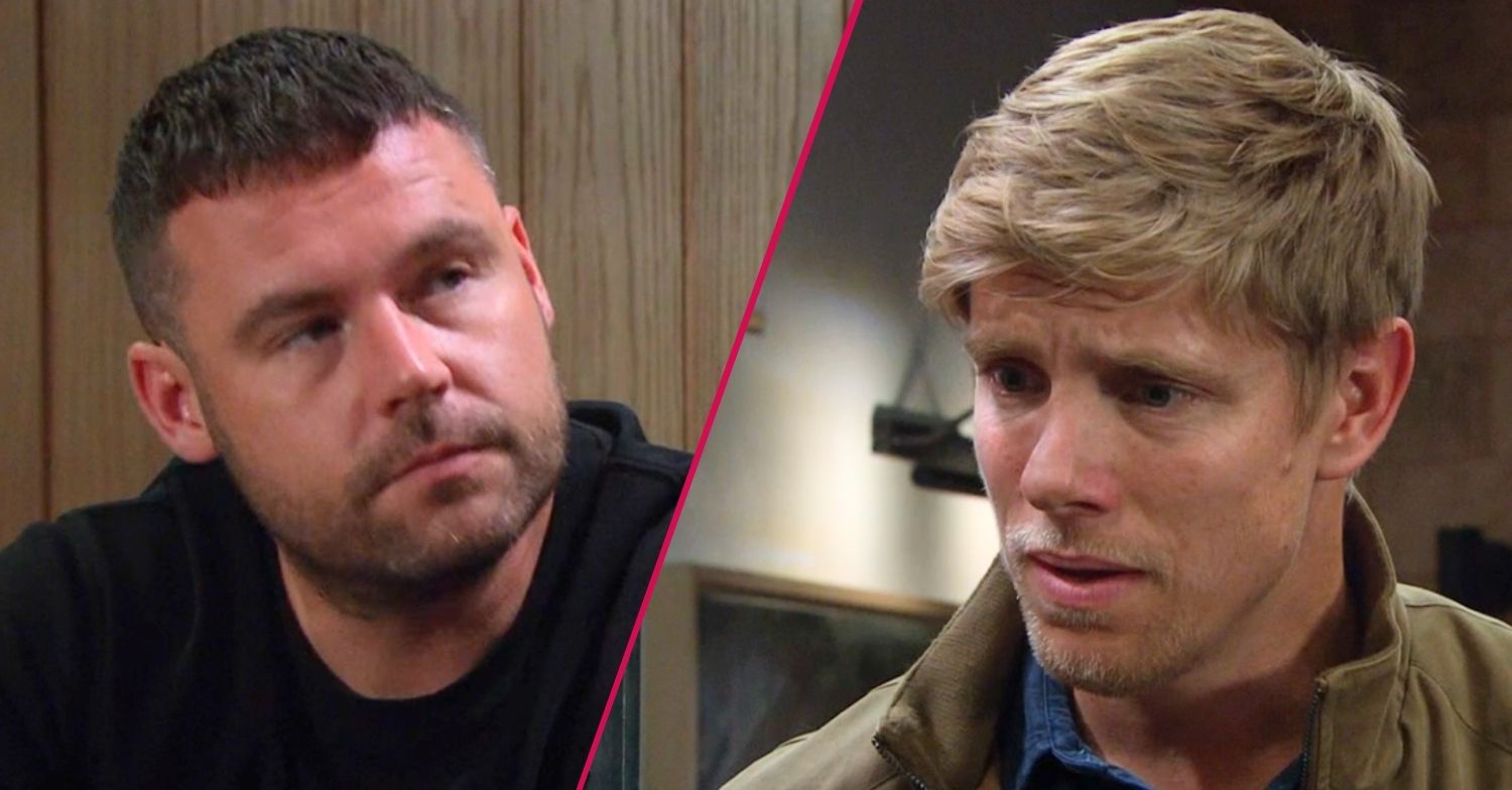 Composite image of Robert and Aaron in Emmerdale (Credit: ITV/Composite: ED!)