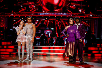 Lauren and Jimmy and Amber and Nikita in the Strictly dance-off