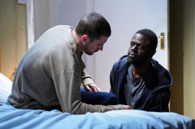 A concerned Kojo talks to Harry