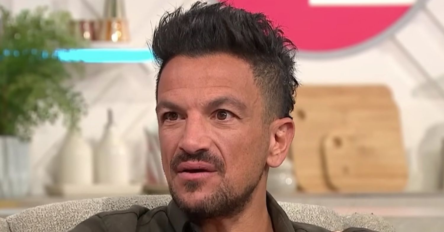 Peter Andre looking serious