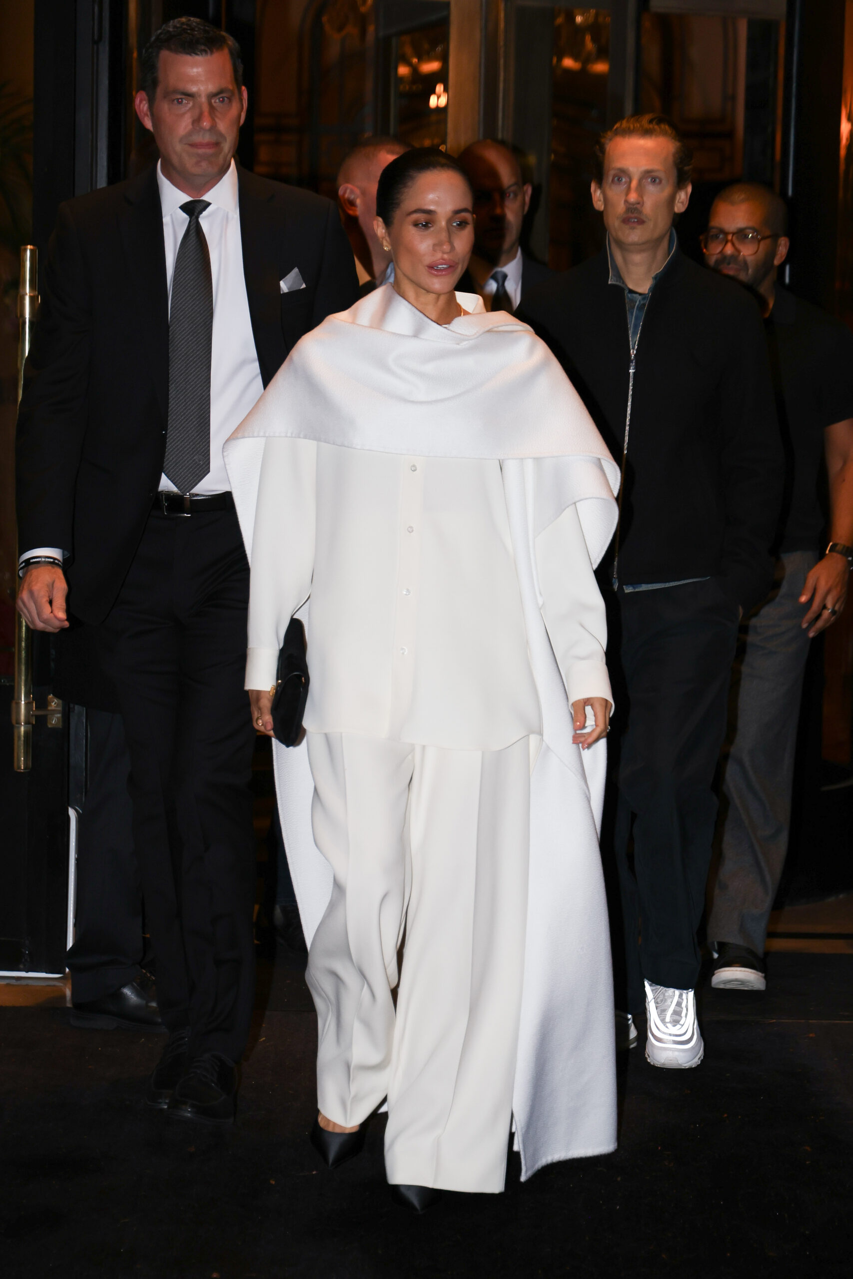 Meghan Markle during Paris Fashion Week