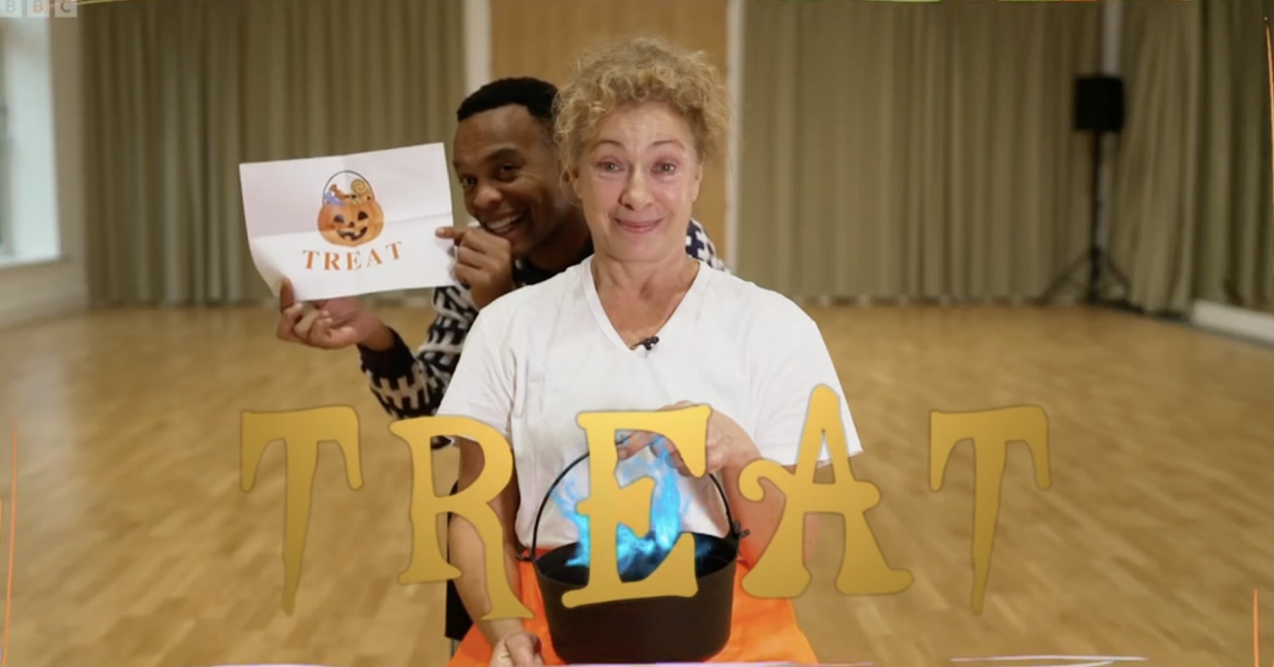 Alex Kingston and Johannes Radebe