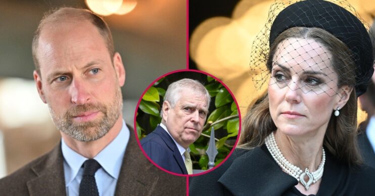 ED composite of Prince William, Kate Middleton and Prince Andrew during different events