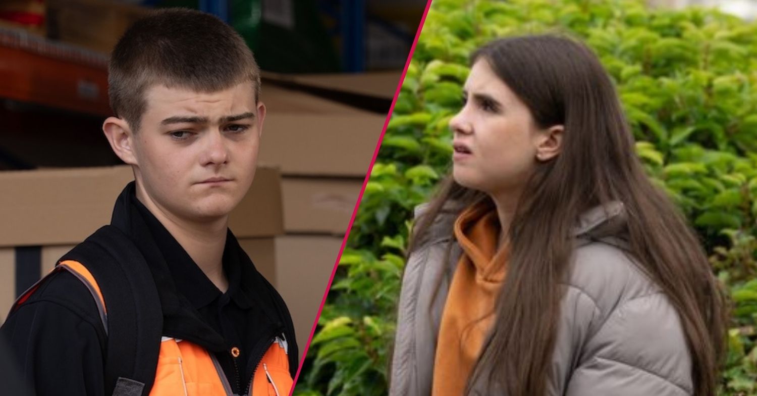 ED split pic: Dylan and April in Emmerdale