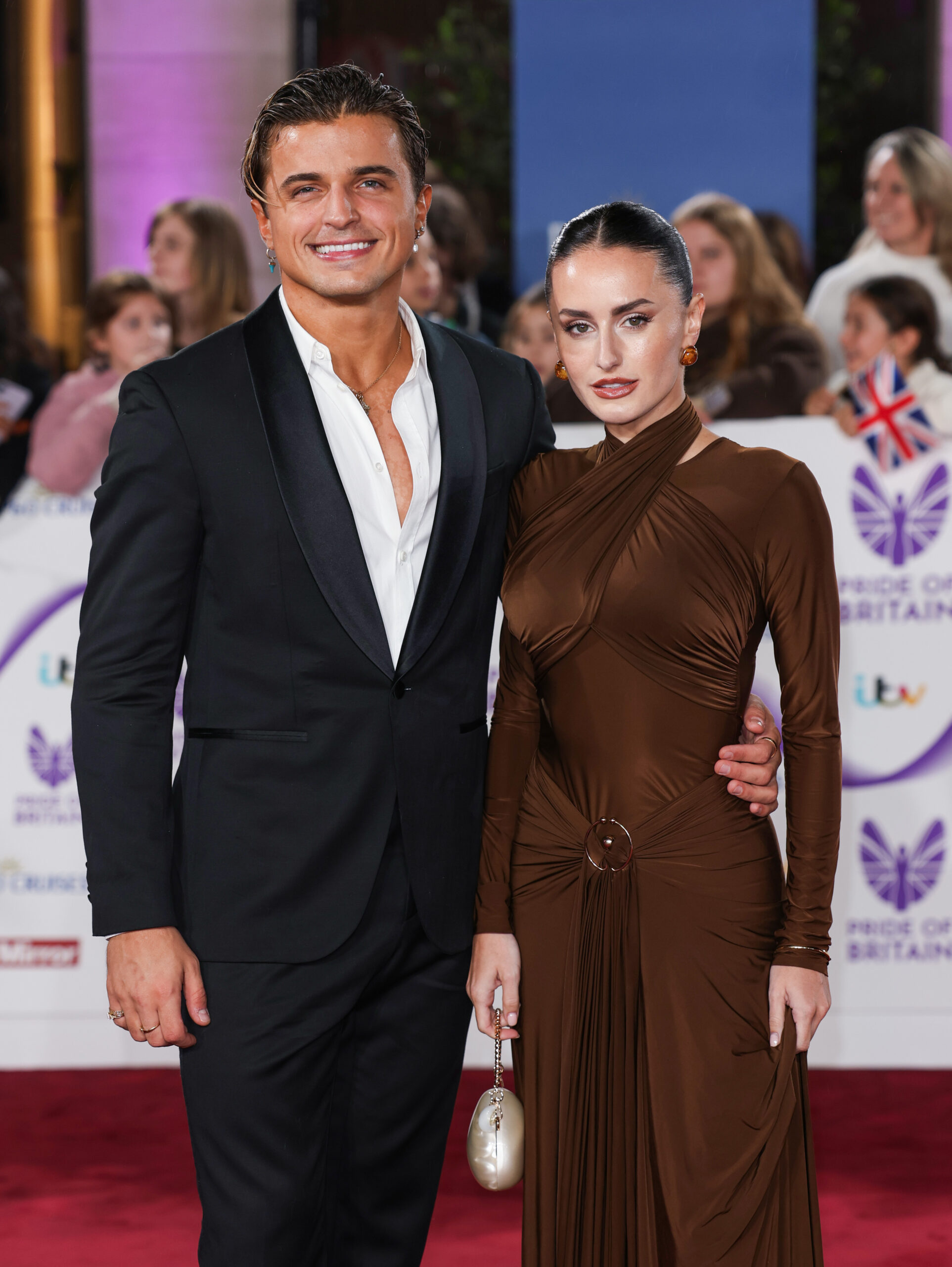 Nikita Kuzmin and Amber Davies on the red carpet