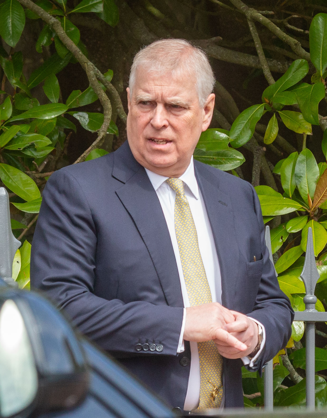 Prince Andrew at royal Family Easter service 
