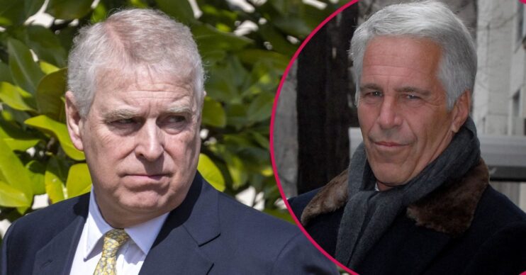 ED composite of Prince Andrew and Jeffrey Epstein at events
