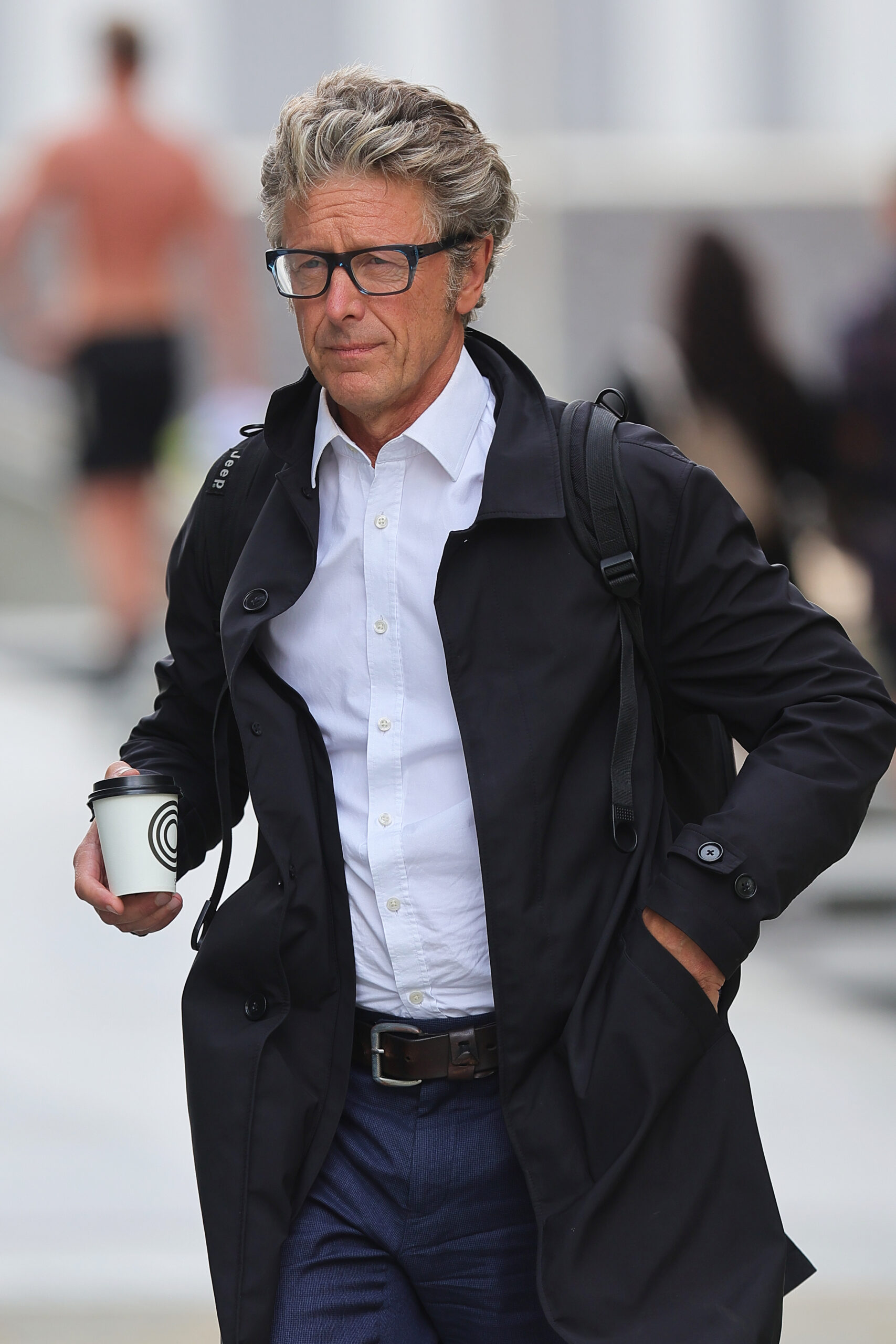 Charlie Stayt leaving BBC Breakfast Studios in Media City Salford