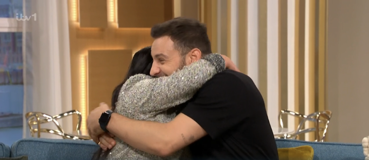 Ellie Goldstein and Vito Coppola hugging