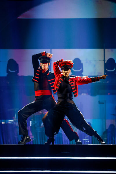 Kai Widdrington and Vicky Pattison dancing on Strictly