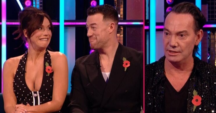 Vicky Pattison and Kai Widdrington pulling a face / Craig Revel Horwood