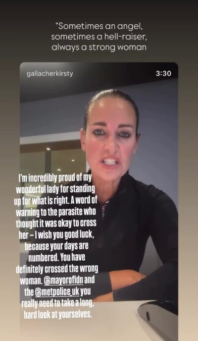 Kirsty Gallacher talking
