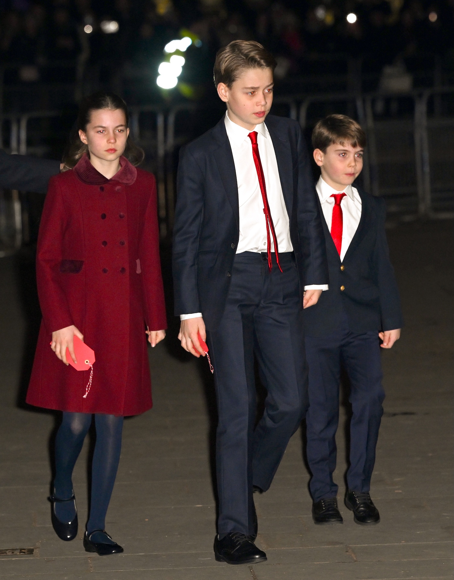 Princes George and Louis with Princess Charlotte 