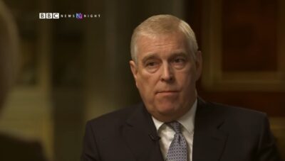 Prince Andrew speaking in BBC Newsnight interview
