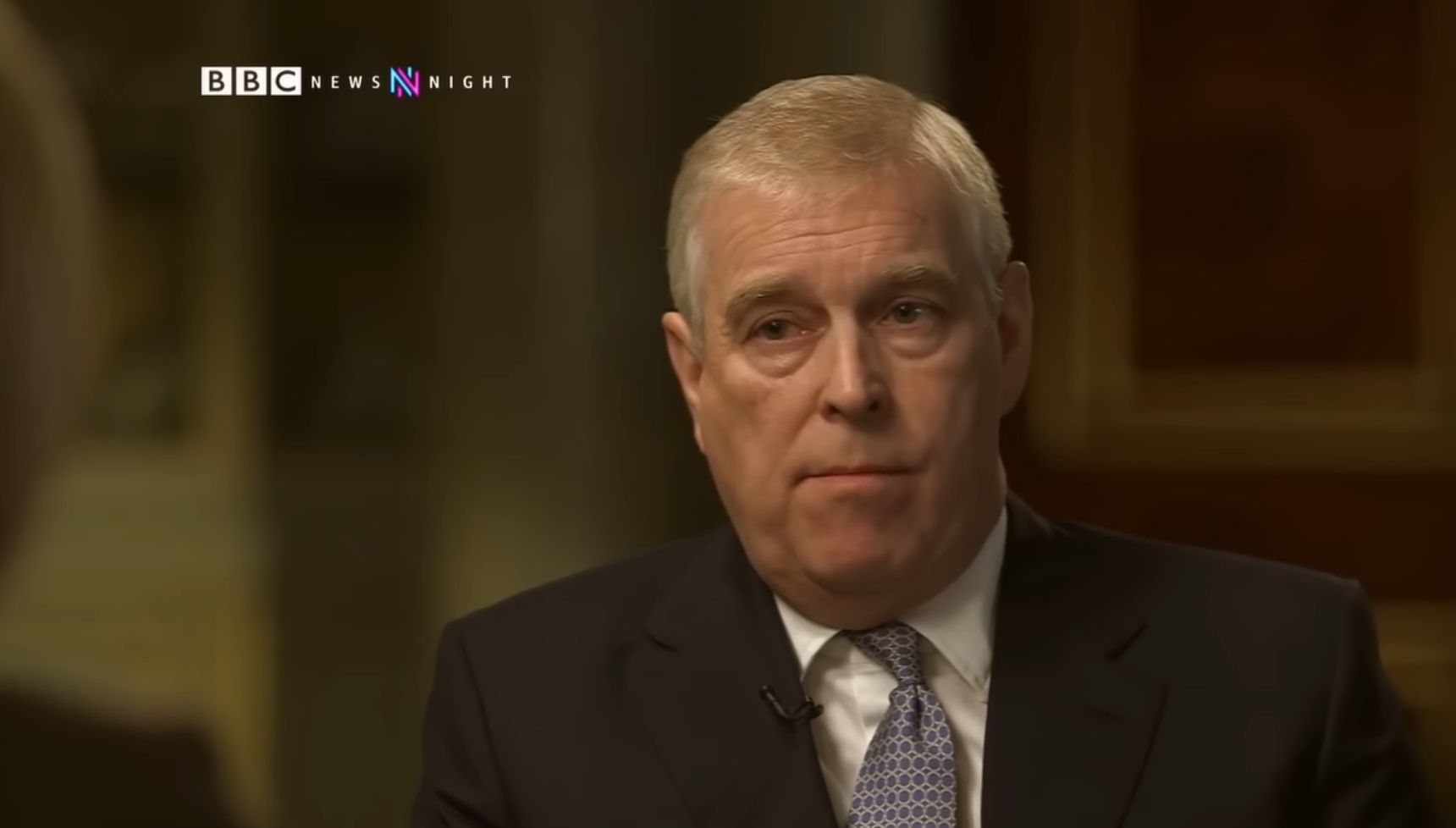 Prince Andrew speaking in BBC Newsnight interview