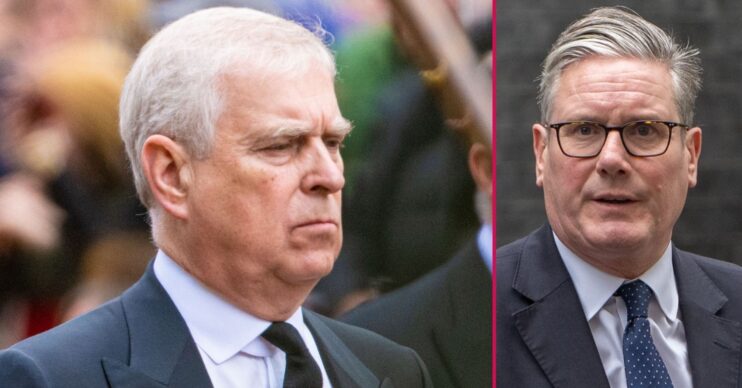 ED composite of Prince Andrew and Sir Keir Starmer in suits