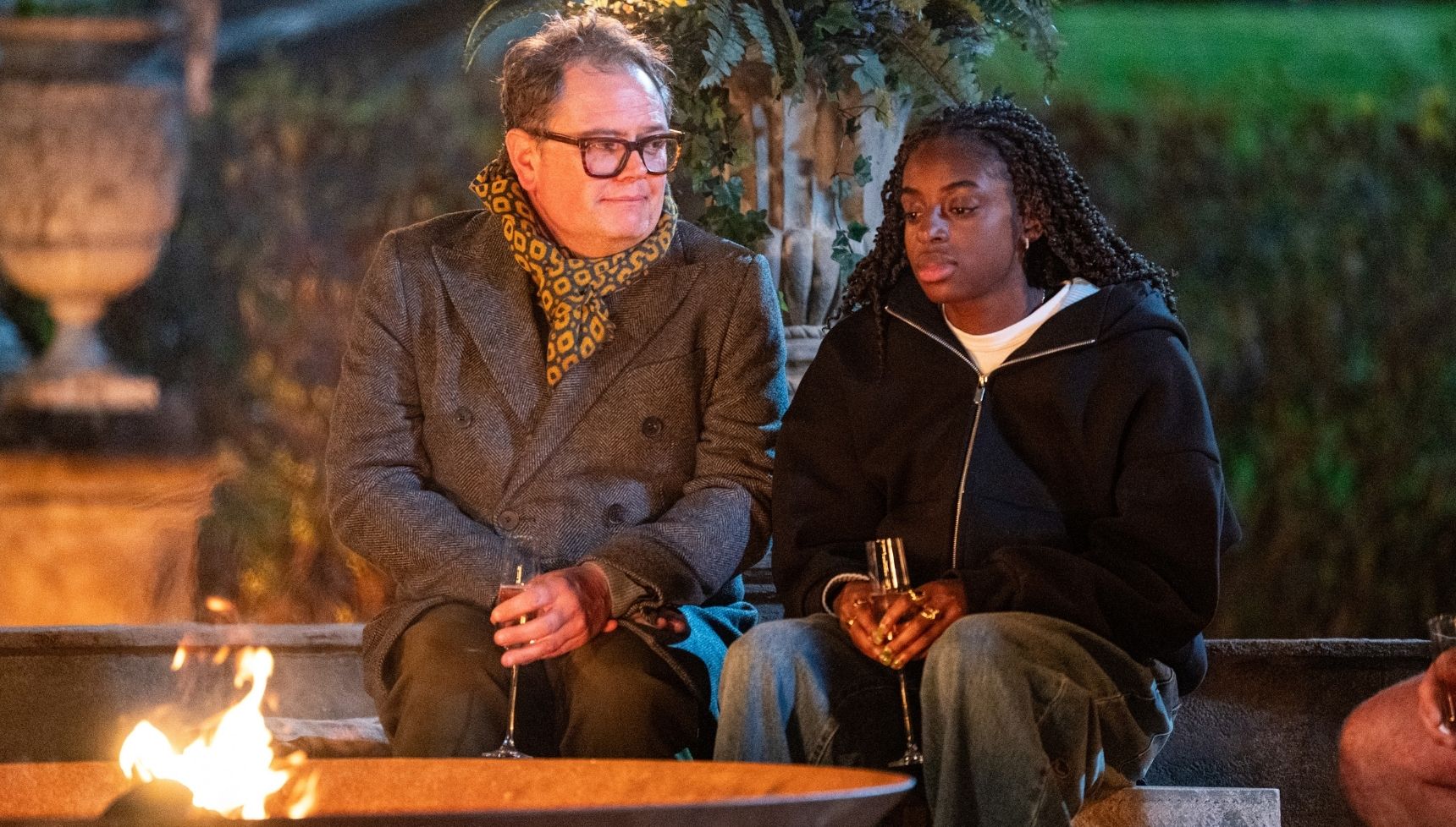 Alan Carr and Cat Burns on Celebrity Traitors