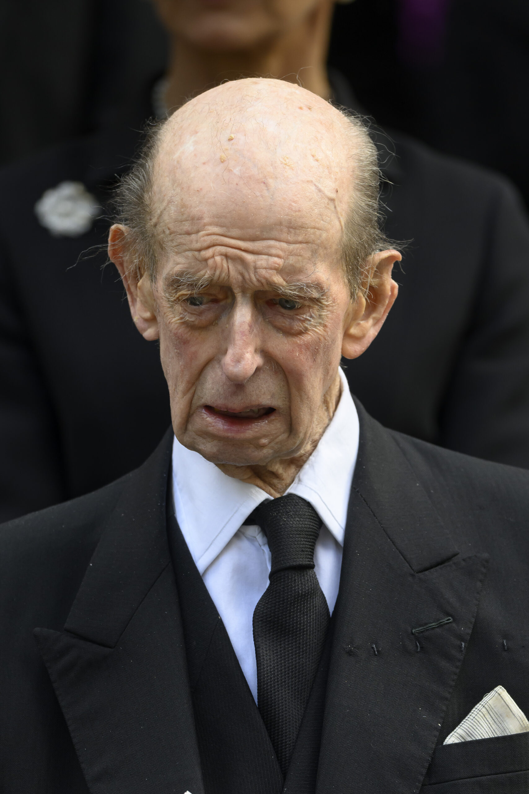 Duke of Kent at Duchess of Kent's funeral