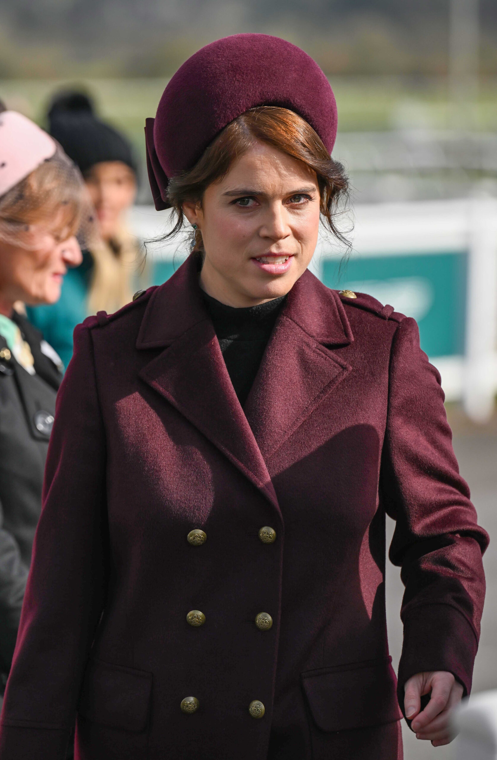 Princess Eugenie with a serious expression