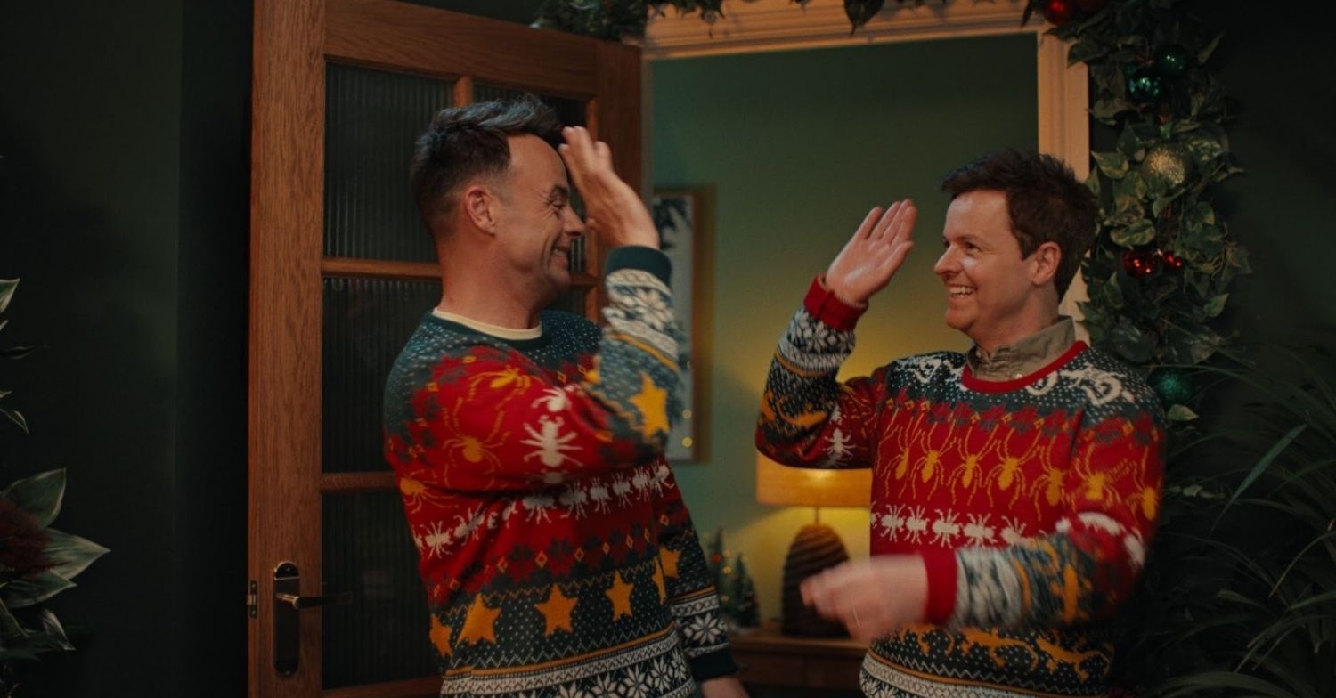 Ant and Dec high-fiving each other