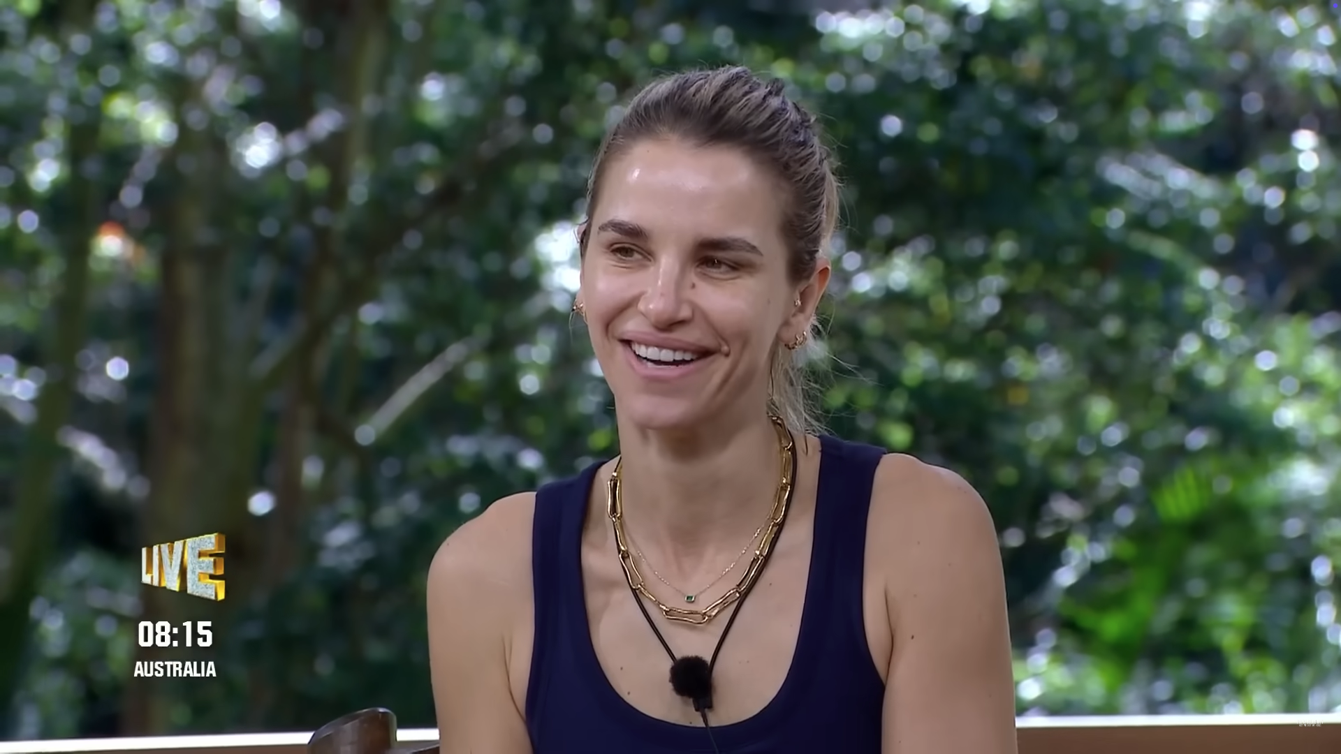 Vogue Williams on I'm A Celebrity smiling