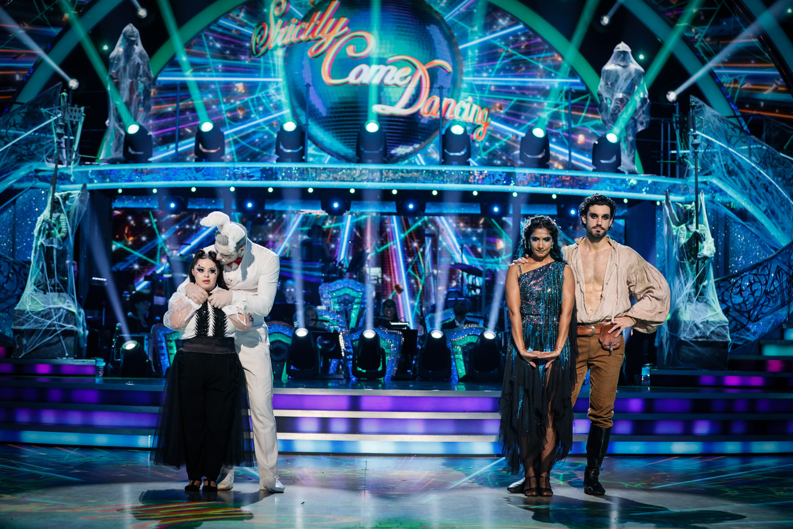 Ellie and Vito and Balvinder and Julian in the dance-off