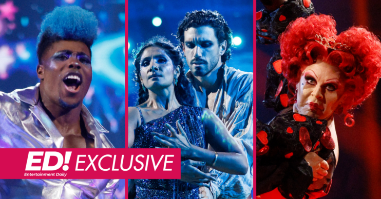 Harry, Balvinder and La Voix in costume on Strictly