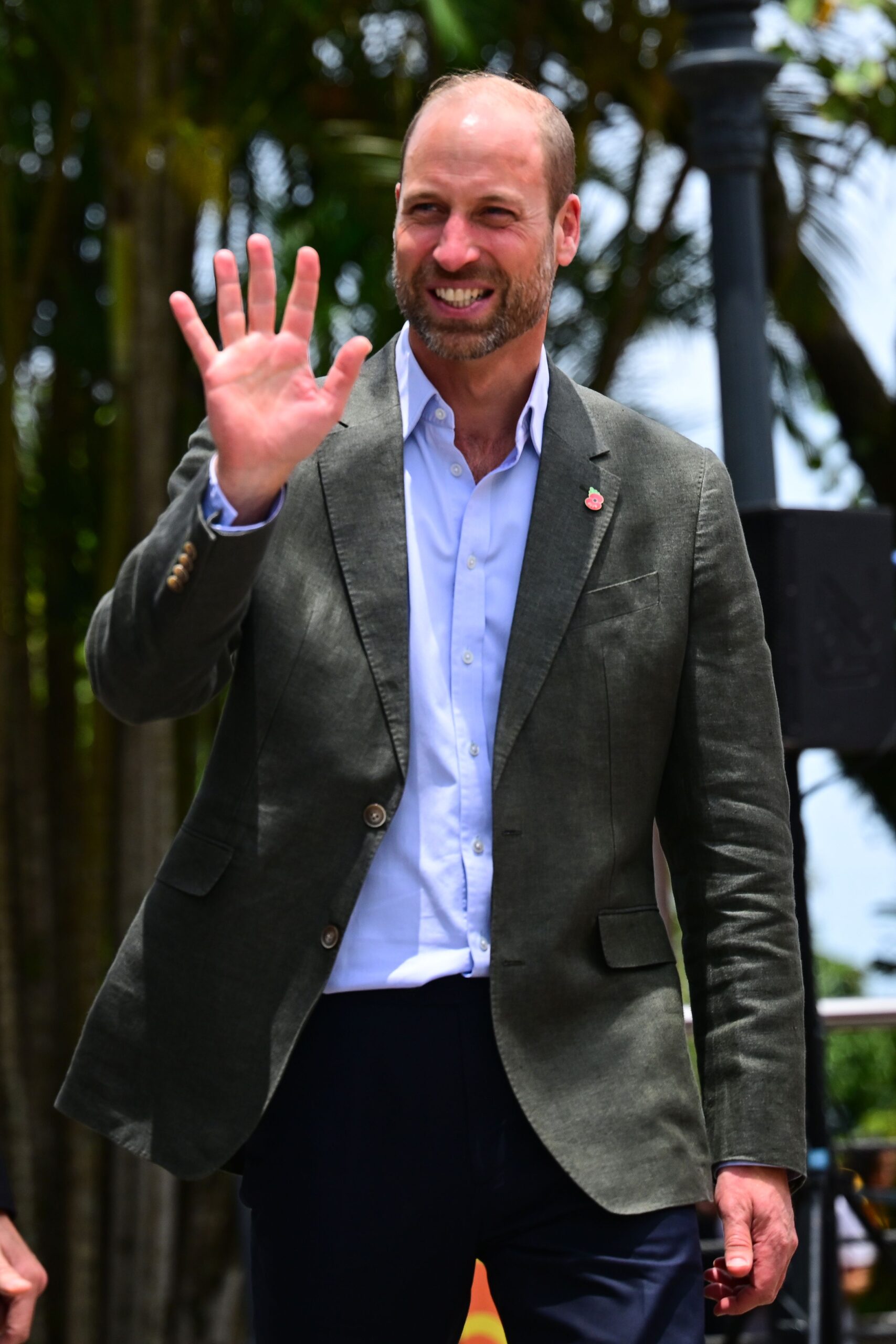 Prince William waving in Brazil