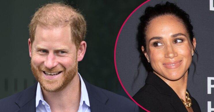 ED composite of Prince Harry and Meghan Markle smiling at different events