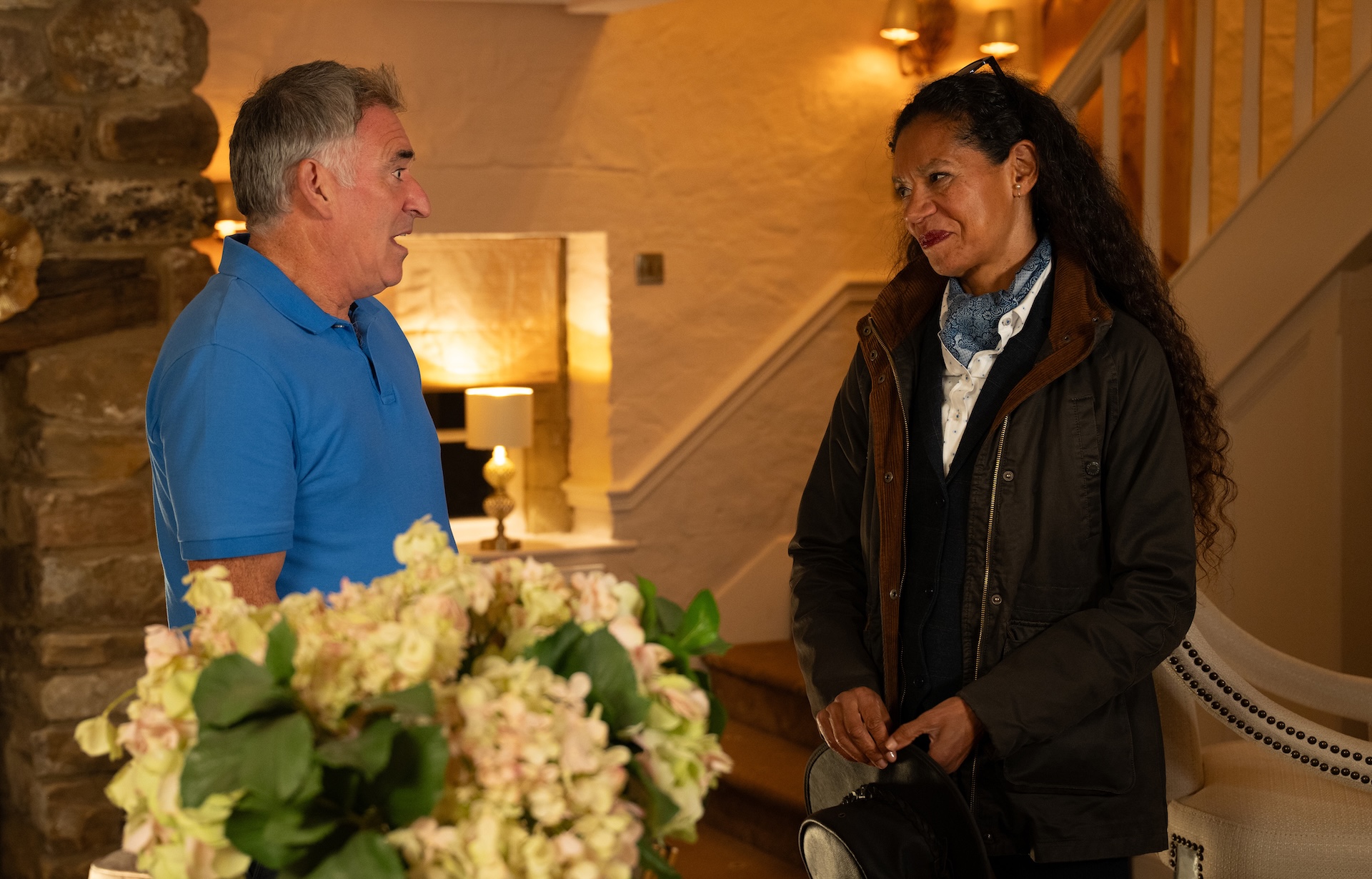 Coronation Street's Bob and Celia smiling