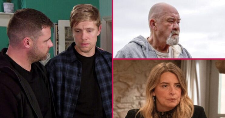 Emmerdale: Aaron and Robert, Bear and Charity (Credit: ITV/ Comp ED!)