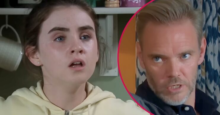 Emmerdale's April and Ray split shot (Credit: ITV/Comp ED!)