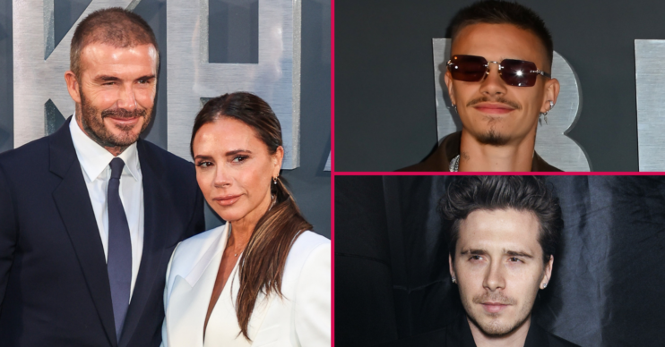 David, Victoria, Romeo and Brooklyn Beckham