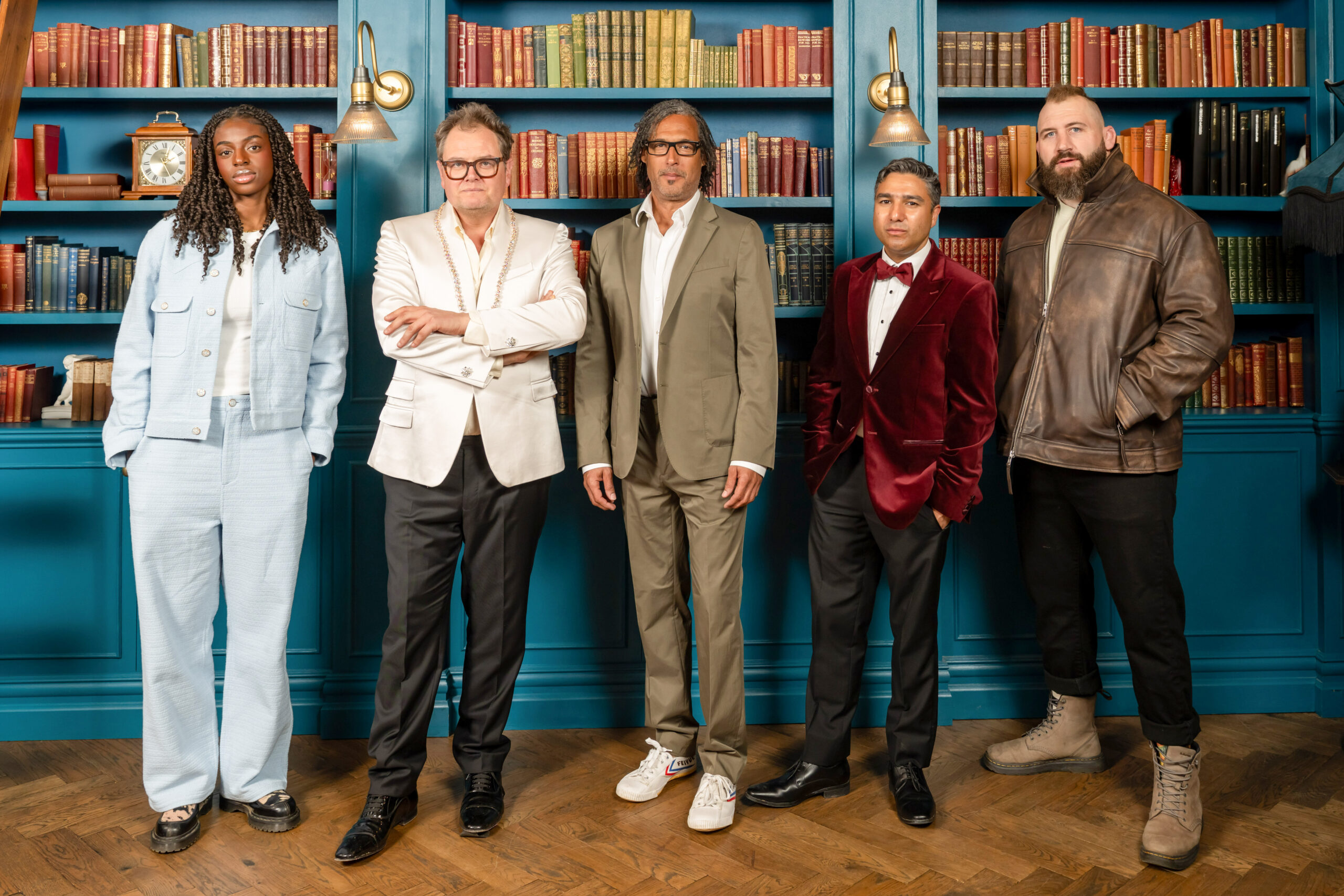 Cat Burns, Alan Carr, David Olusoga, Nick Mohammed, Joe Marler 