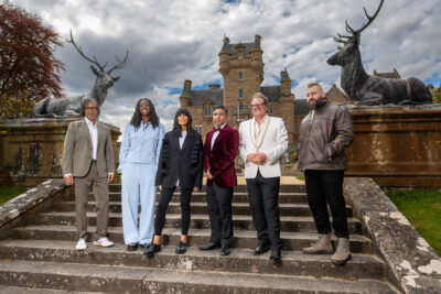 Cat Burns, Alan Carr, David Olusoga, Nick Mohammed, Joe Marler with Claudia Winkleman
