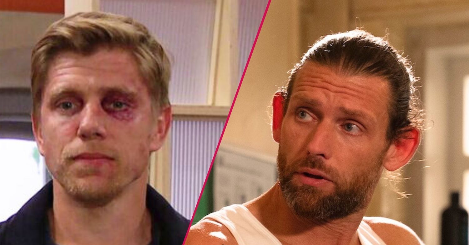 Robert and Kev in Emmerdale split pic (Credit: ITV/comp ED!)