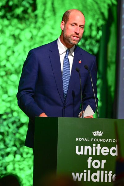 Prince William giving a speech at the United for Wildlife Summit