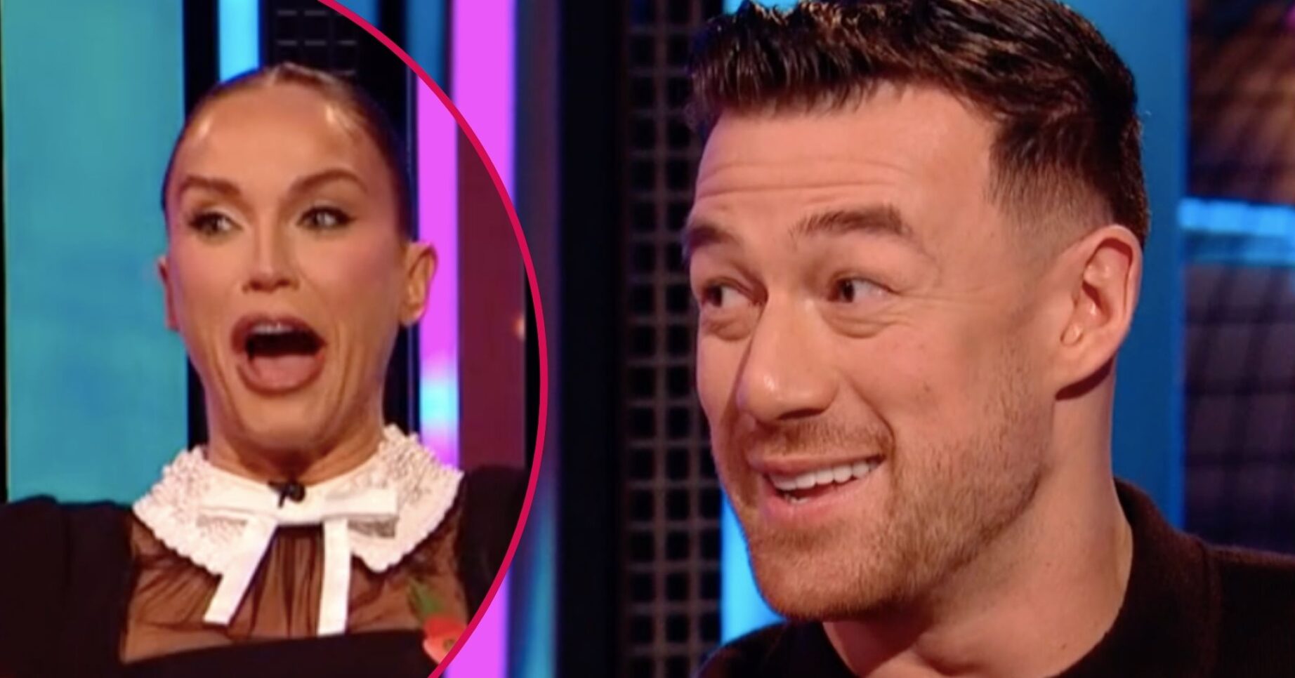 Kai and Vicky looking serious