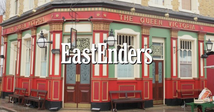 The Queen Vic with soap logo overlay (Credit: BBC/Composite: ED!)