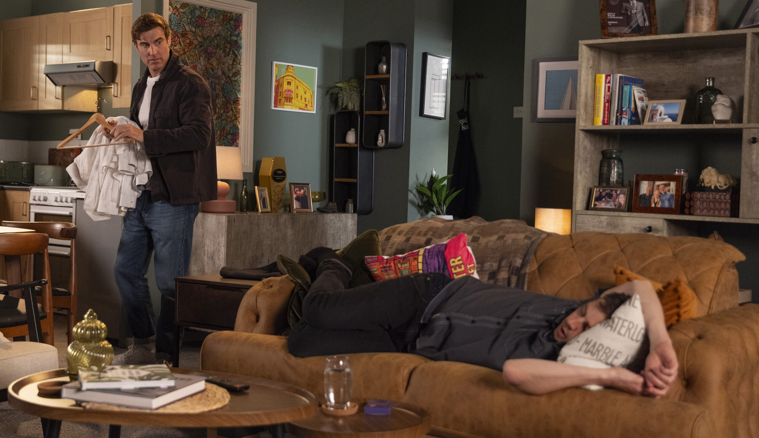 Theo staring at Todd asleep