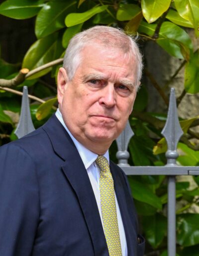 Prince Andrew outside looking at camera