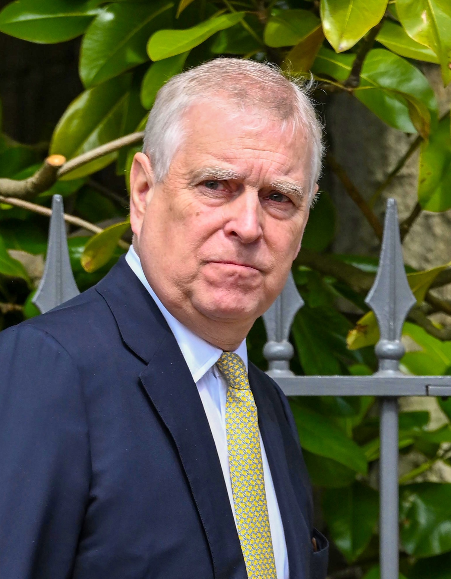 Prince Andrew outside looking at camera
