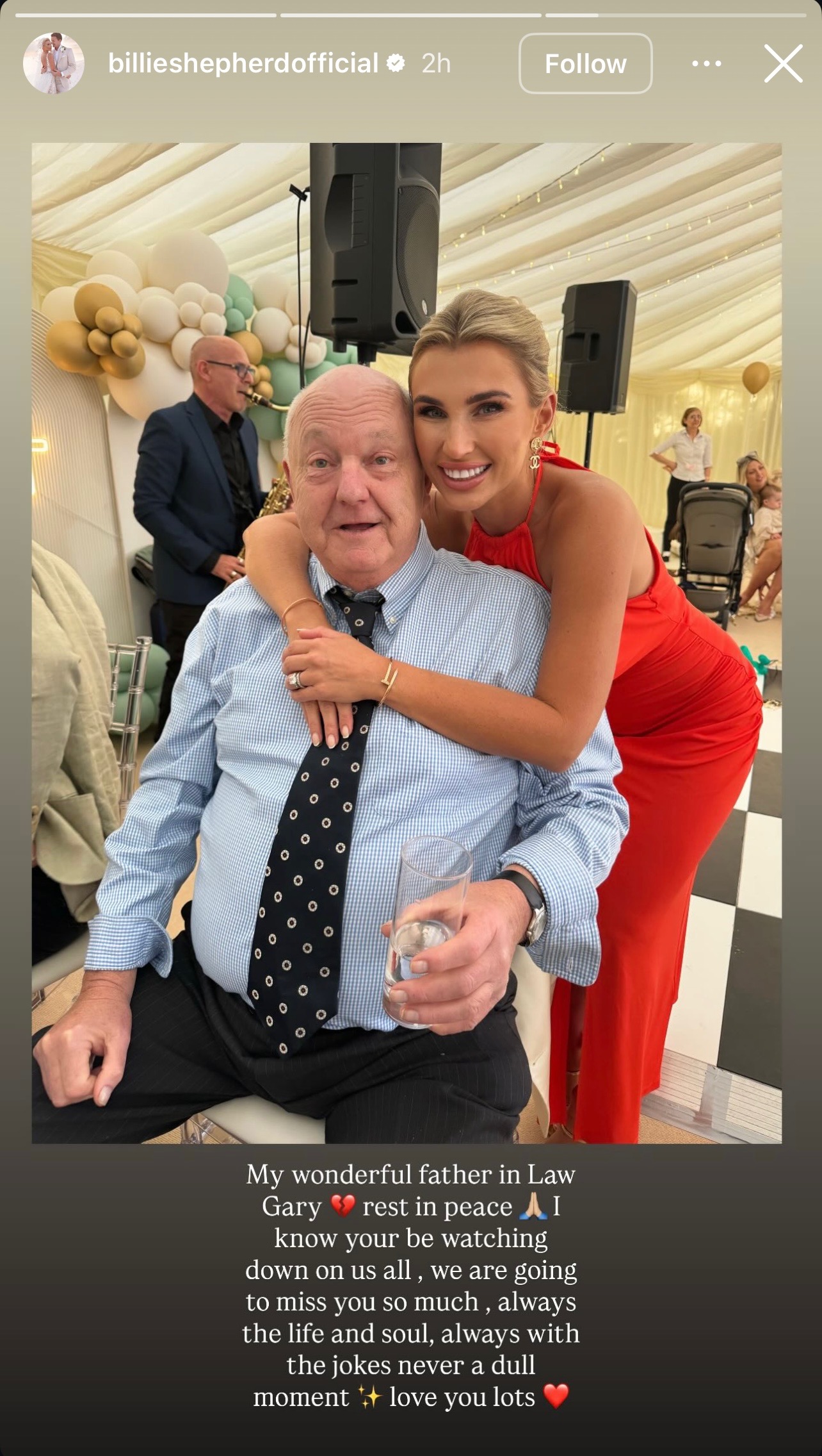 Billie and her father-in-law