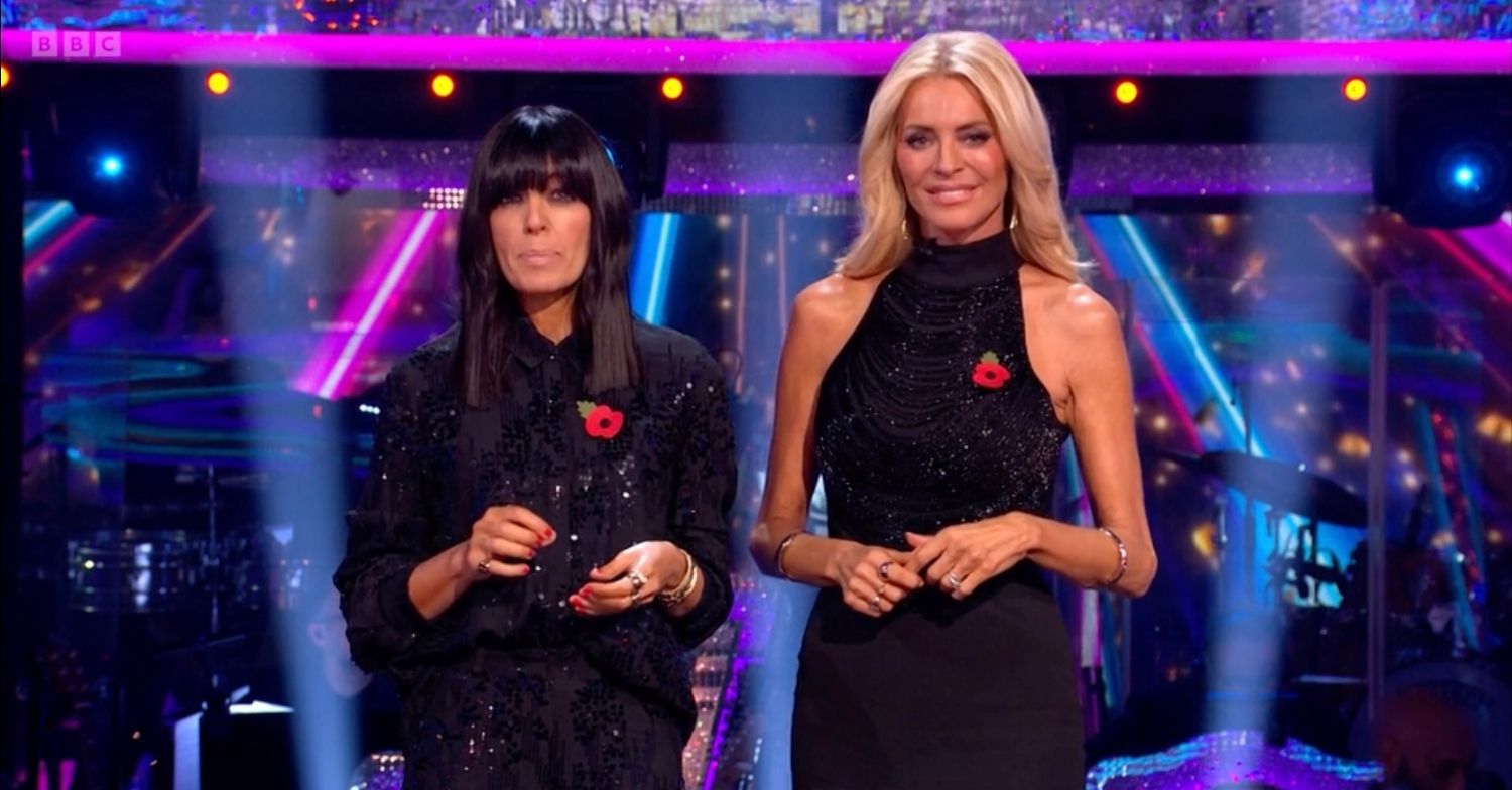 Claudia Winkleman and Tess Daly hosting Strictly
