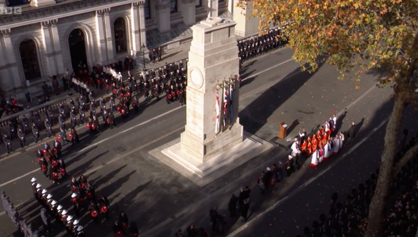 The Cenotaph, London, Whitehall, today, November 9 2025