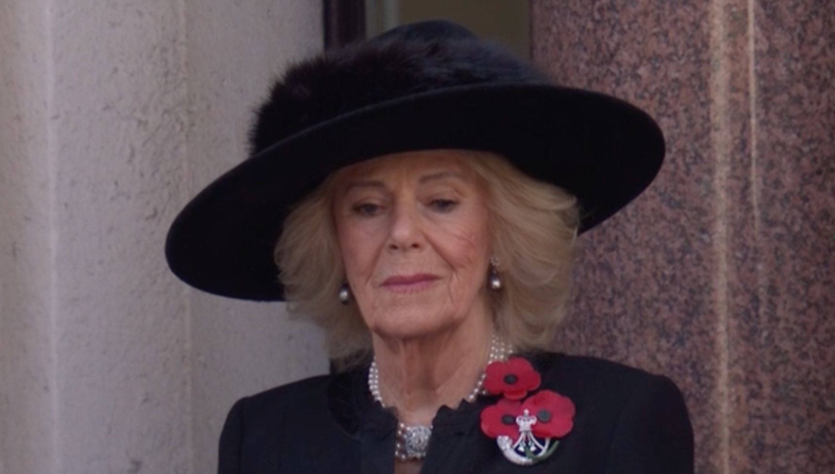 Queen Camilla during the service