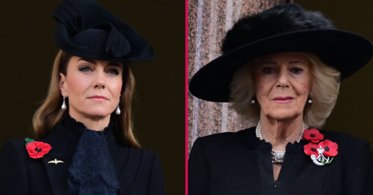 Kate Middleton and Queen Camilla at the 2025 Remembrance Sunday service