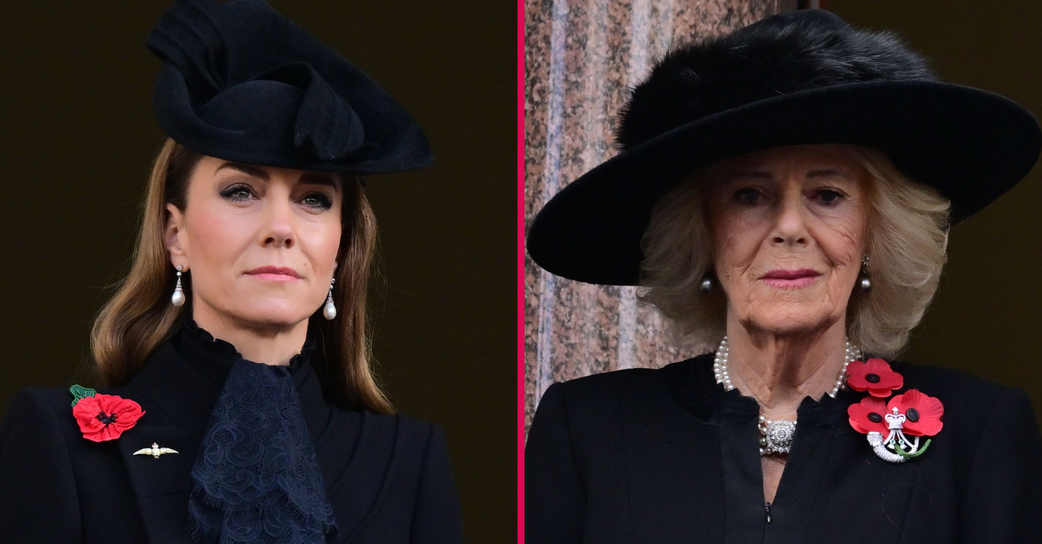 Kate Middleton and Queen Camilla at the 2025 Remembrance Sunday service